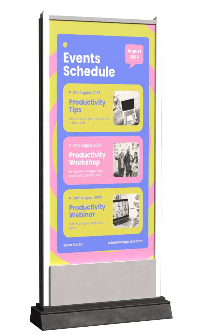 Digital Kiosk with Event Schedule